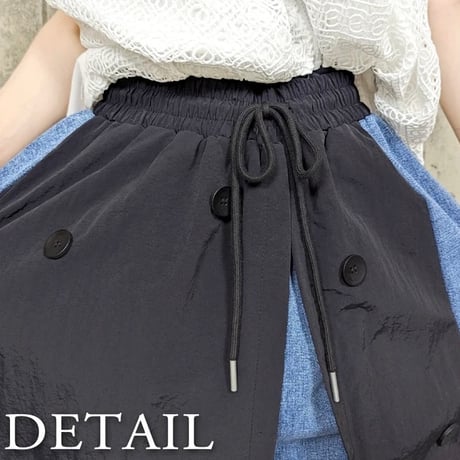 デニム異素材ドッキングSK　Aラインデニムスカート