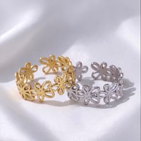 5♥️ステンレス製透かしフラワーリング♥️