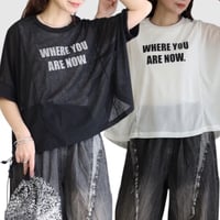 ドロップショルダロゴーシアートップス