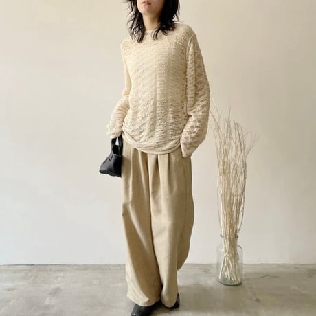 1706透かし編みクルーネックPO