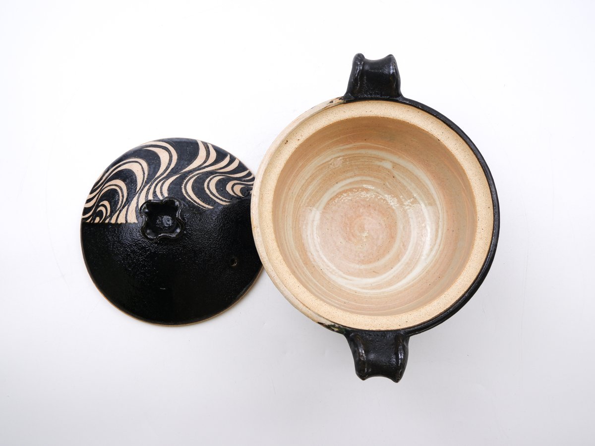 土鍋 黒織部（一人用）| 稲葉 直人 / Black Oribe Donabe (Single