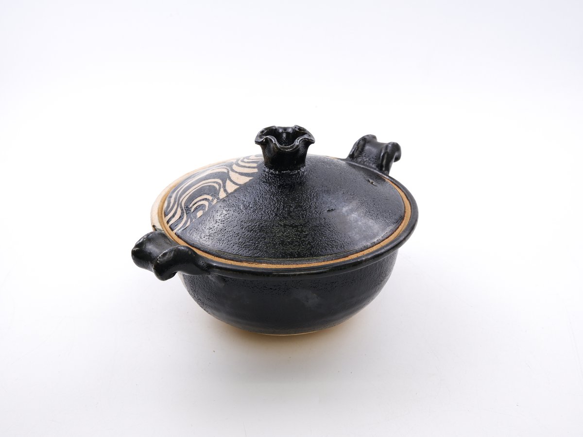 土鍋 黒織部（一人用）| 稲葉 直人 / Black Oribe Donabe (Single