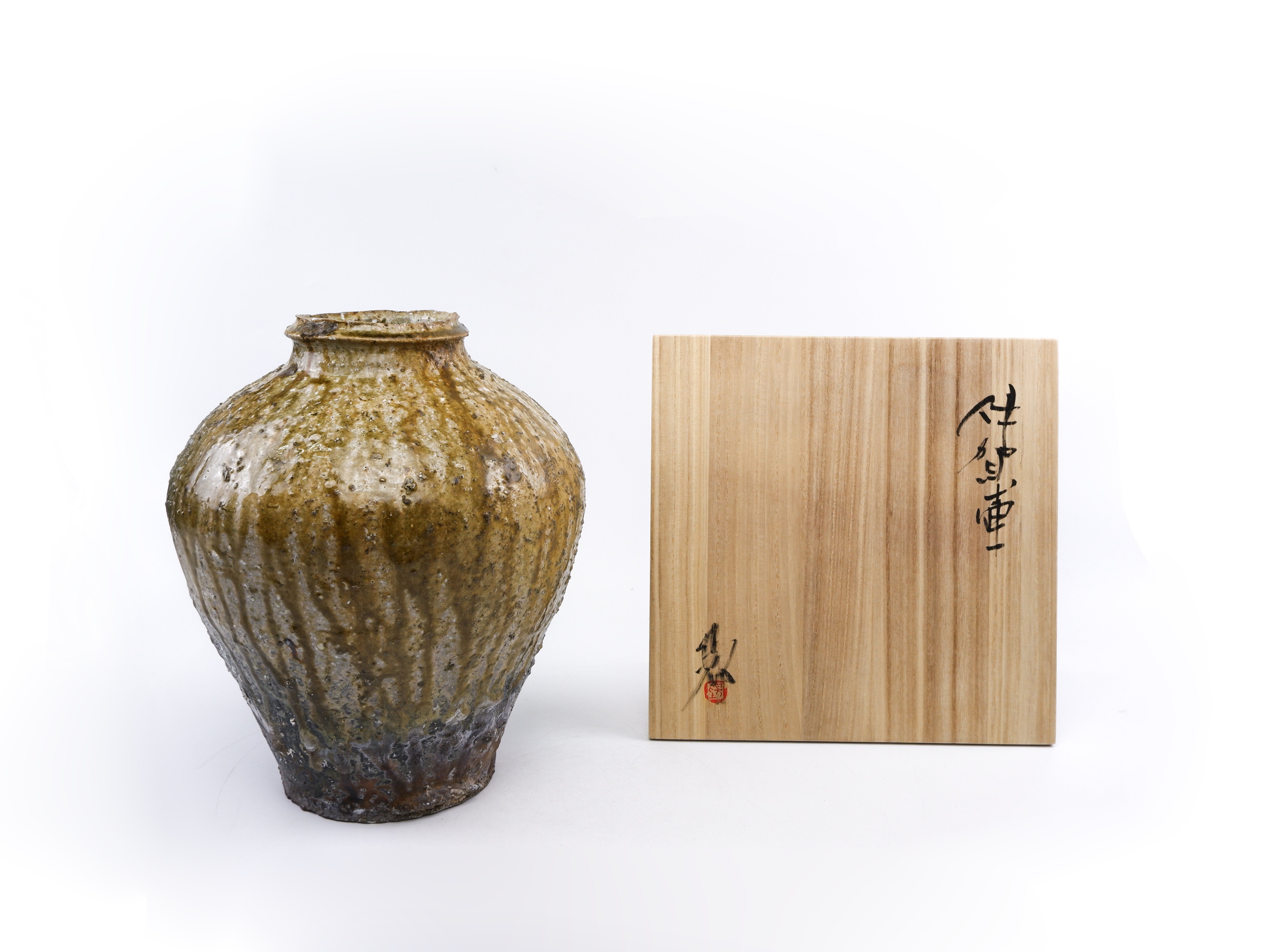 小島陽介 作｜伊賀 四方皿（角皿）ビードロ 焦げ 希少 伊賀壷 | 小島 陽介 / Iga Jar by Yosuke Kojima | 桃青京都ギ