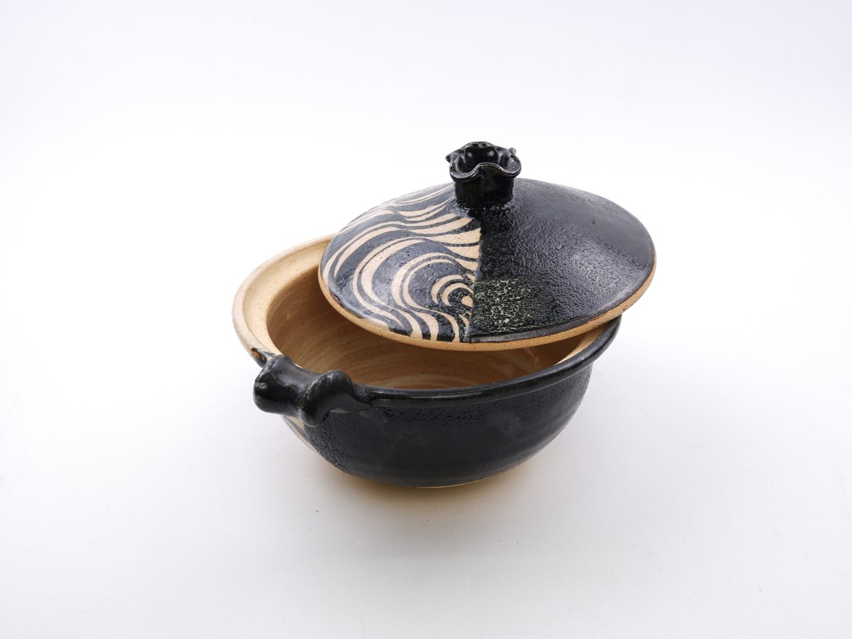 土鍋 黒織部（一人用）| 稲葉 直人 / Black Oribe Donabe (Single