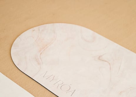 MYRÓA SUEDE YOGA MAT&STRAP【Marble マーブル/6mm/TPE】