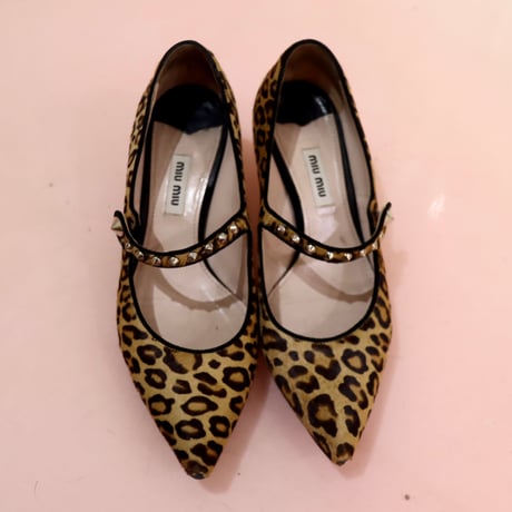 ［PRE-LOVED］MIUMIU  LEOPARD PUMPS “F13“