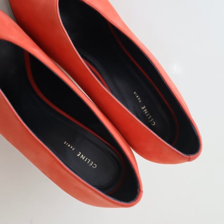 ［PRE-LOVED］ CELINE  ORANGE SHOES "S69"