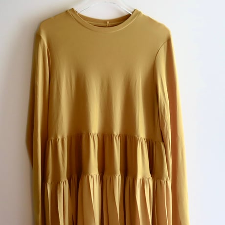 ［PRE-LOVED］LUTZ HUELLE  MUSTARD  DRESS "F09"