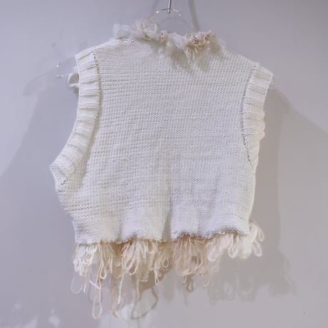 ［ARCHIVE］YUHAN WANG   HAND KNITTED ROSE VEST