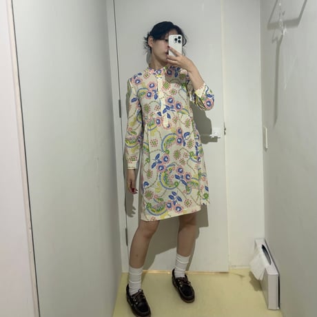 ［PRE-LOVED］A.P.C.   BOTANICAL SHIRT DRESS  "F03"
