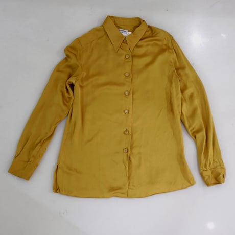 ［PRE-LOVED］CHANEL  MUSTARD SILK SHIRTS “C28“
