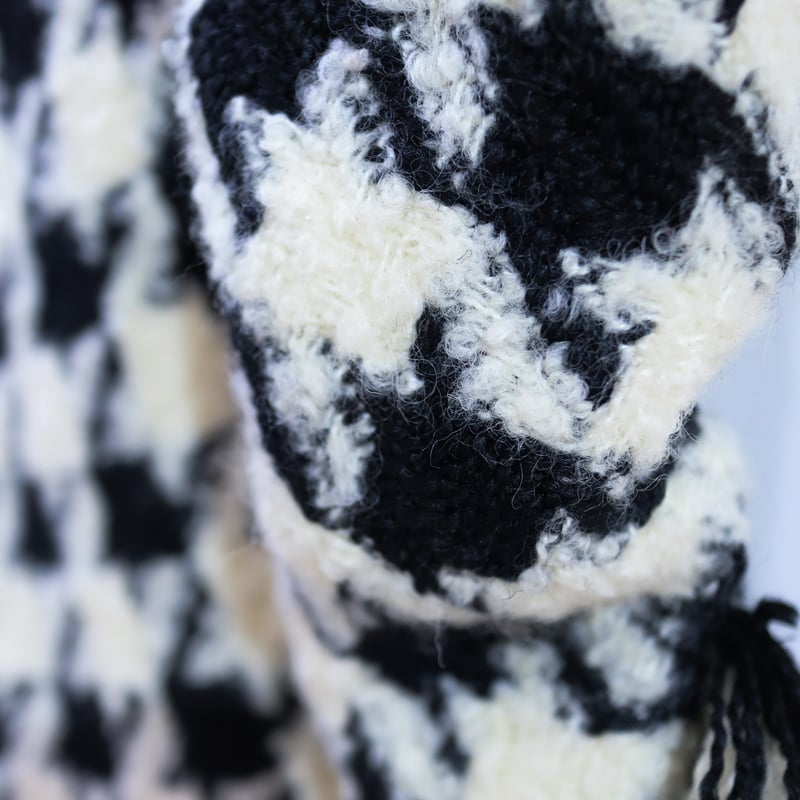 ARCHIVE］YUHAN WANG HOUNDSTOOTH KNOTTED JACKET