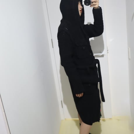 ［PRE-LOVED］ATO  HOODIE KNIT CARDIGAN "E02"