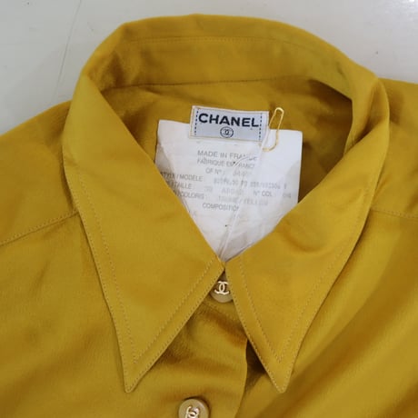 ［PRE-LOVED］CHANEL  MUSTARD SILK SHIRTS “C28“