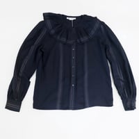 ［PRE-LOVED］LANVIN  BIG COLLAR SILK BLOUSE “C29“