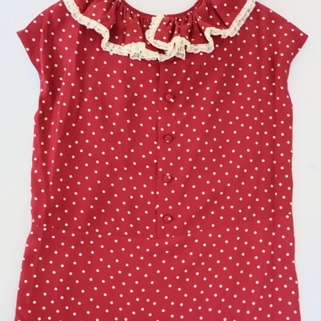 ［PRE-LOVED］DOT RIBBON LONG DRESS “D104“