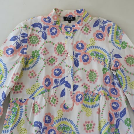 ［PRE-LOVED］A.P.C.   BOTANICAL SHIRT DRESS  "F03"