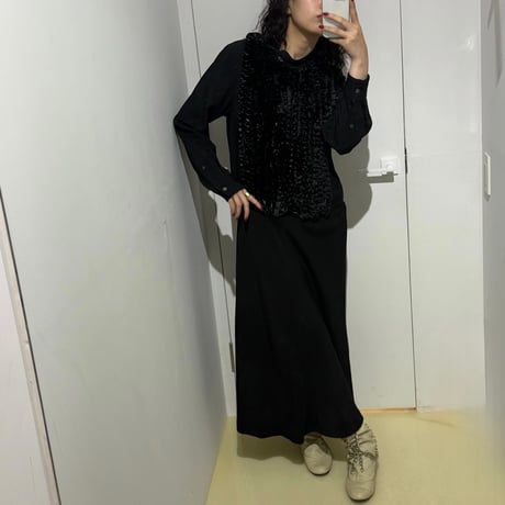 ［PRE-LOVED］TOGA ARCHIVES  BLACK DRESS "F01"