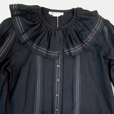 ［PRE-LOVED］LANVIN  BIG COLLAR SILK BLOUSE “C29“
