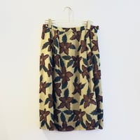 ［PRE-LOVED］BROWN FLOWER  SKIRT “D115“