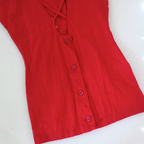 ［PRE-LOVED］HEMP TUNIC DRESS "A52"