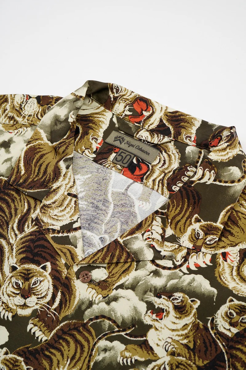 ナイジェルケーボン　ショーツ　36　百虎　タイガー　レーヨン100 ナイジェルケーボン ショーツ 36 百虎 タイガー レーヨン100