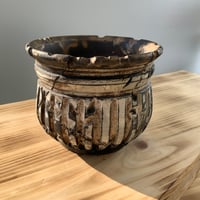 陶芸家保田修作　粉引鎬鉢NO.1