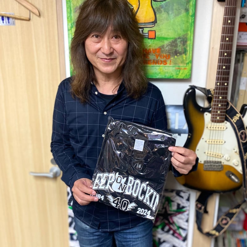 西山毅 KEEP ON ROCKIN' 40th anniversary Tシャツ ブラック