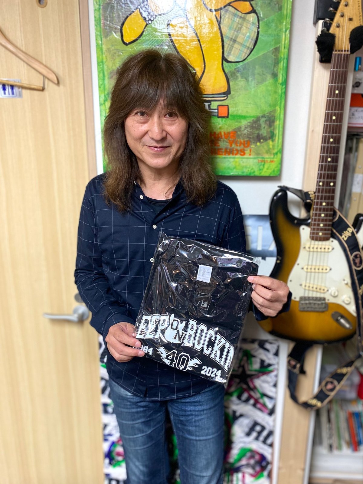 西山毅 KEEP ON ROCKIN' 40th anniversary Tシャツ ブラック