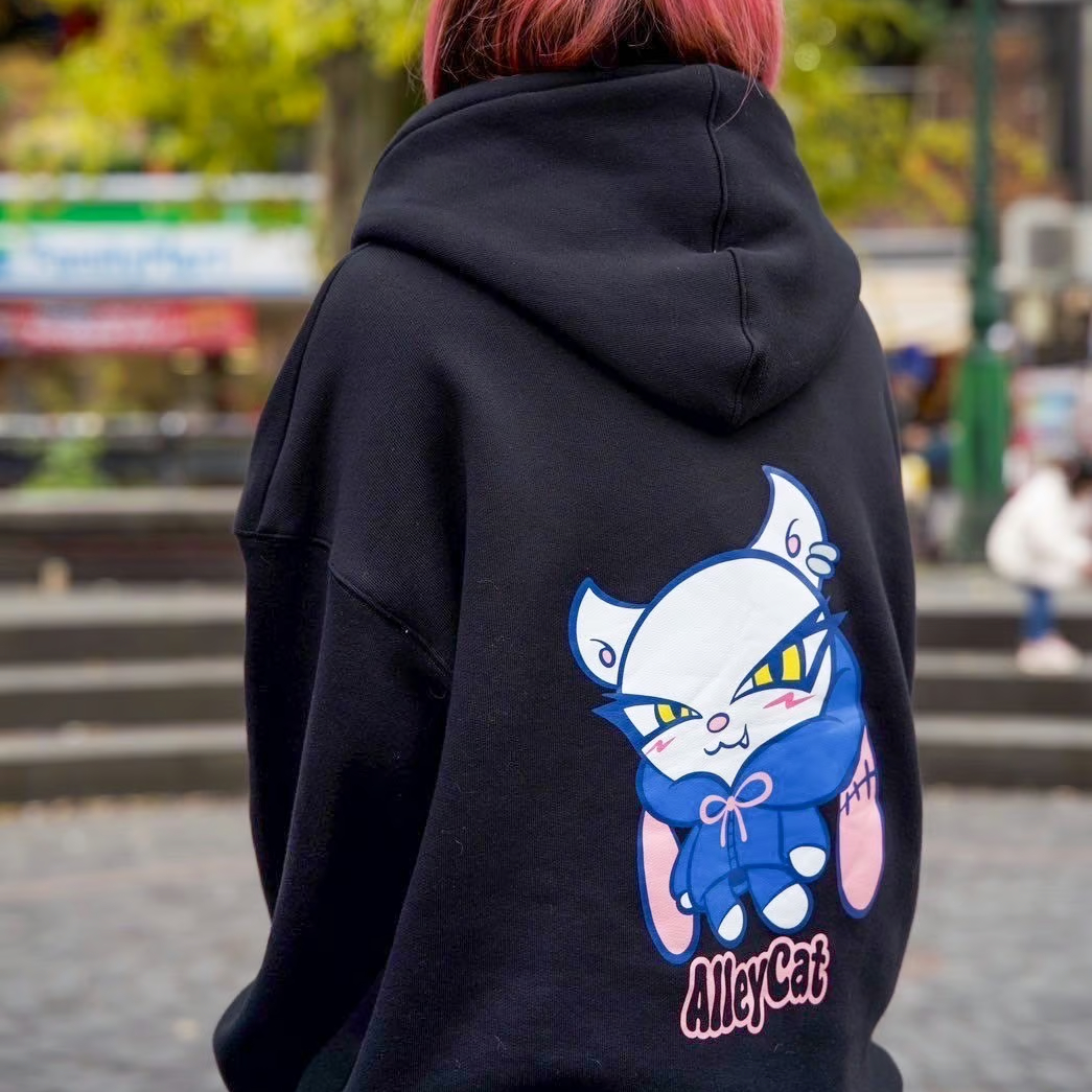 May4　AlleyCat フーディ ブラック AlleyCat Zip Hoodie(Black) | AlleyCat