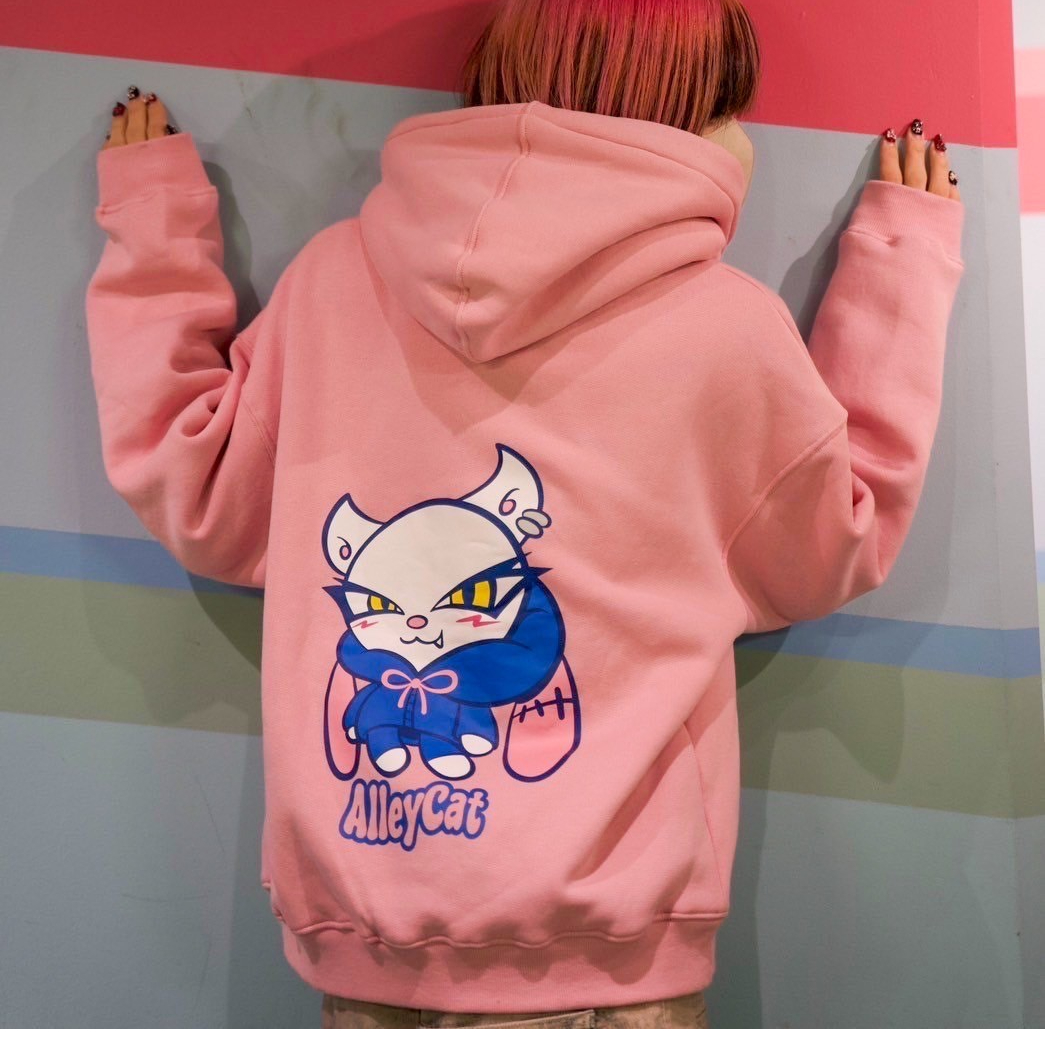 AlleyCat Zip Hoodie(Pink) | AlleyCat