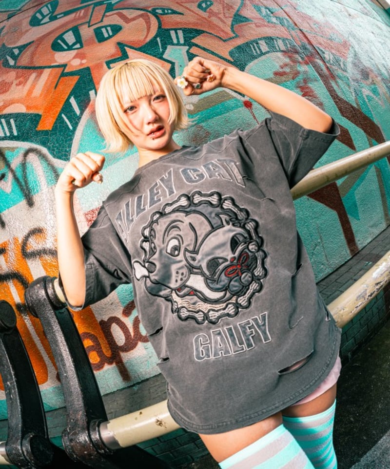 Galfy×AlleyCat Collaboration Tee(Gray) | AlleyCat