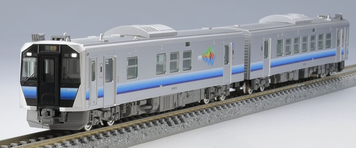 TOMIX 98107 JR GV-E401形 ディーゼルカー(秋田色)セット TOMIX 98107 JR GV-E401・GV-E402形ディーゼルカー(秋田色)セット