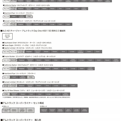 KATO 10-1788 アムトラック ALC-42&スーパーライナー 4両セット