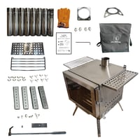 本格薪ストーブ『MAKIng STOVE 2 -cube-』(メイキングストーブ２キューブ)　ファミリーキャンプ・グループキャンプ　キューブ型　ステンレス