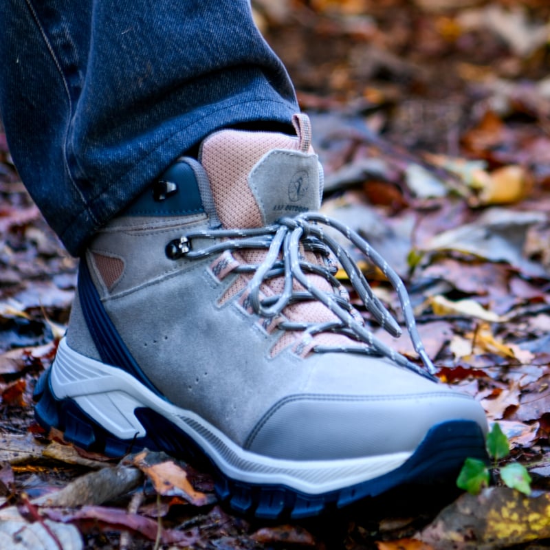 遊山 -yusan-』グレーブラウン トレッキングシューズ ハイカット 本革