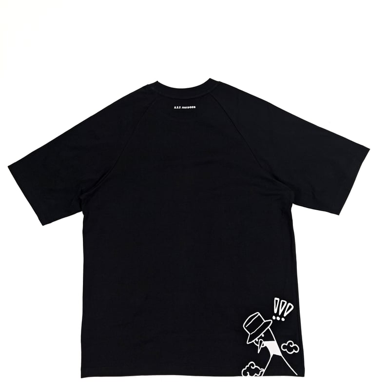 爽楽 -sara-』機能性Tシャツ 半袖 ブラック SORONA 冷感 墨丸デザインT