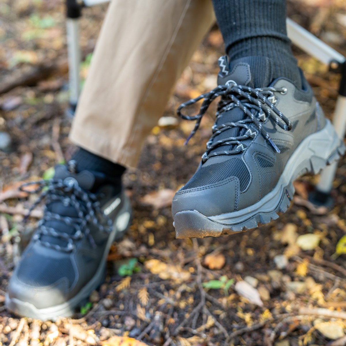 遊山 -yusan-』グレーブラック トレッキングシューズ ローカット
