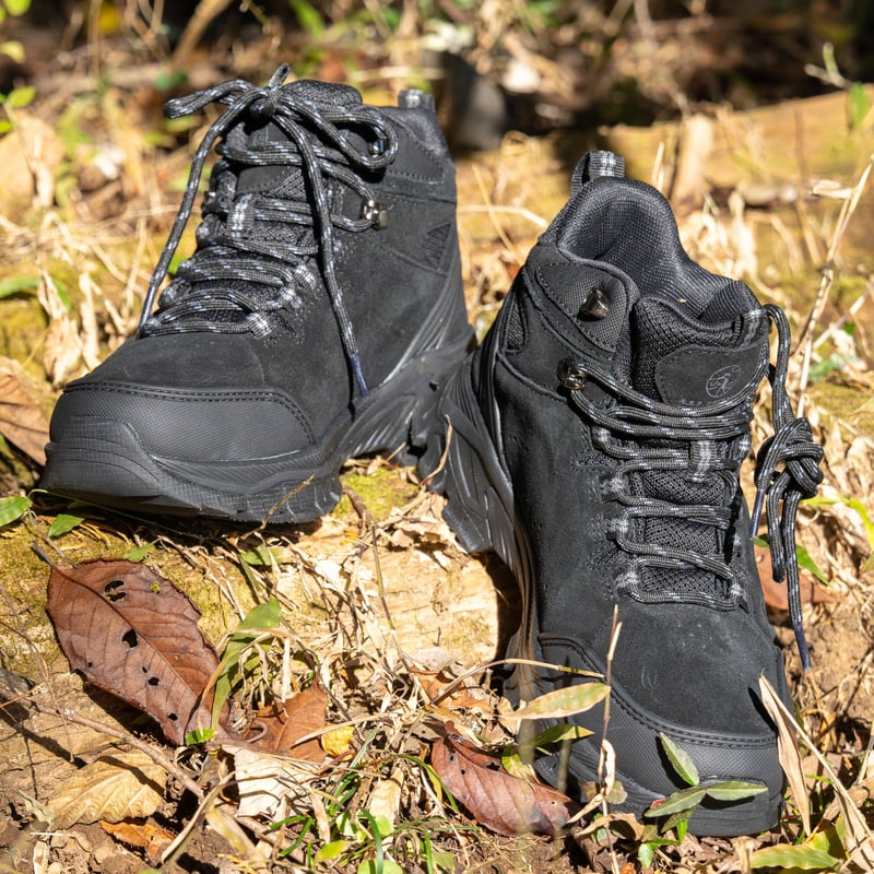 靴 yuukanaHUNTER 遊山 -yusan-』グレーブラック トレッキングシューズ ローカット