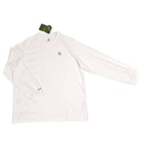 『爽楽 -sara-』機能性Tシャツ 長袖　ホワイト　SORONA　 冷感　墨丸デザインTシャツ