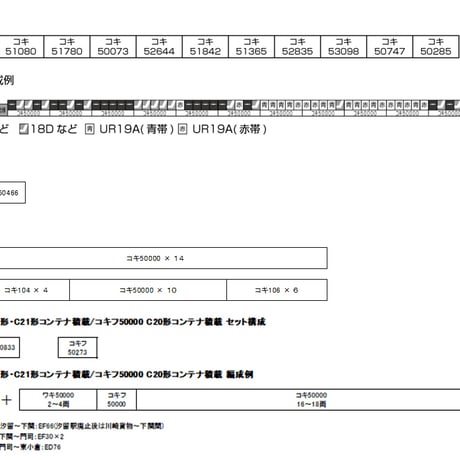KATO 10-1317 コキ50000(グレー台車)コンテナ無積載 11両セット