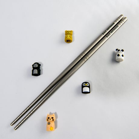 アニマル箸キャップ(ゴリラ・クマ・ネコ・パンダ・ペンギン)　鉛筆キャップ　口径約0.5㎝　シリコン