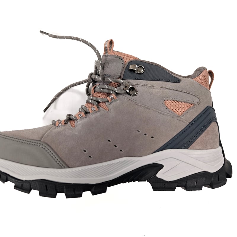 トレッキングシューズ ハイカット オレンジ グレー キャラバン