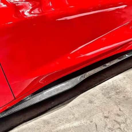 【2色選択可能】シボレー コルベット C8 サイドスカート ブレードスタイル サイドディフューザー ボルトオン Chevrolet Corvette C8/Z51/STG3/2020-2024年