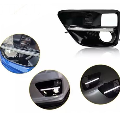 SUBARU WRX STI/S4 前期用 LEDデイライト付きグリル フォグランプ一体型 スバル VAB/VAG 2015-2017対応 カスタム 純正交換  ISO9001認定工場製造