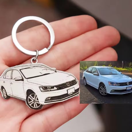 スマホから簡単◆オーダーメイド カー オリジナル キーホルダー 愛車 カスタム 旧車 外車 思い出 世界に一つのキーホルダー
