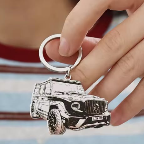 スマホから簡単◆オーダーメイド カー オリジナル キーホルダー 愛車 カスタム 旧車 外車 思い出 世界に一つのキーホルダー