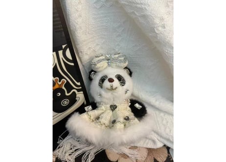 おしゃれパンダペアセット ストラップフック付き　2個入り