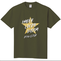 HYPER LUCKY DADDY Tシャツ（BIG STAR - オリーブ）