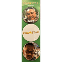 PON☆STAR 公式缶バッジ type C: Mic + Gara + PON☆STARロゴ